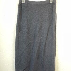 Vintage Raoul Womens Silk/Angora Black Midi Skirt Size M